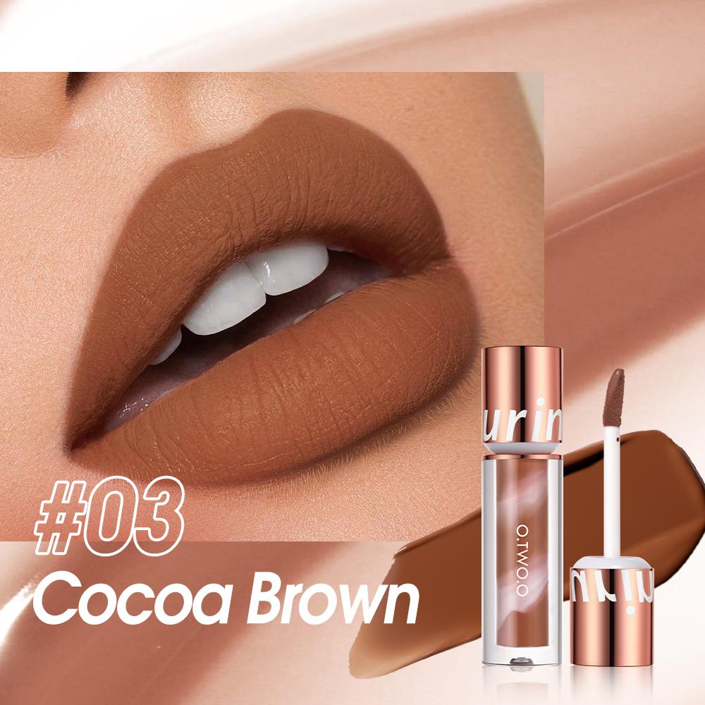 

O.TWO.O Lipstick Lip Gloss Makeup 24hrs Waterproof Velvet Non-stick Cup Nude Lip Tint Matte Long Lasting Liquid Lipstick