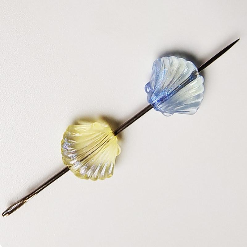 Colorful Blue Tear Drop Acrylic Shell Beads for DIY Jewelry and Accessories