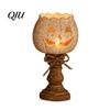 Small Pumpkin Candle Holders Rustic White Tealight Holder Set, Farmhouse Halloween Tea Light Table Decor Decor, Fall Tables Centerpieces for