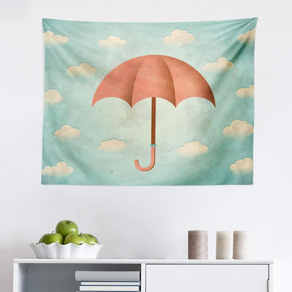 Umbrella Printed Wall Hanging Tapestry Bedspread Beach Mat Tapiz Witchcraft Background Wall Cloth Tapestries Blanket Yoga Mat