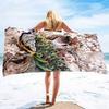 Peacock Beach Towel, Absorbent Quick Dry Sand Free Microfiber Compact Travel Beach Towel, Sandless Lightweight Beach Towel