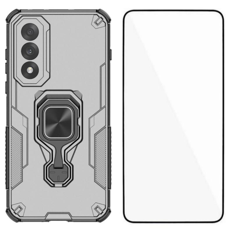 For OnePlus Ace 5 Ultra 5G/OnePlus Nord 5 5G Phone Case WANLONFENG PC TPU Back Cover Kickstand with Tempered Glass