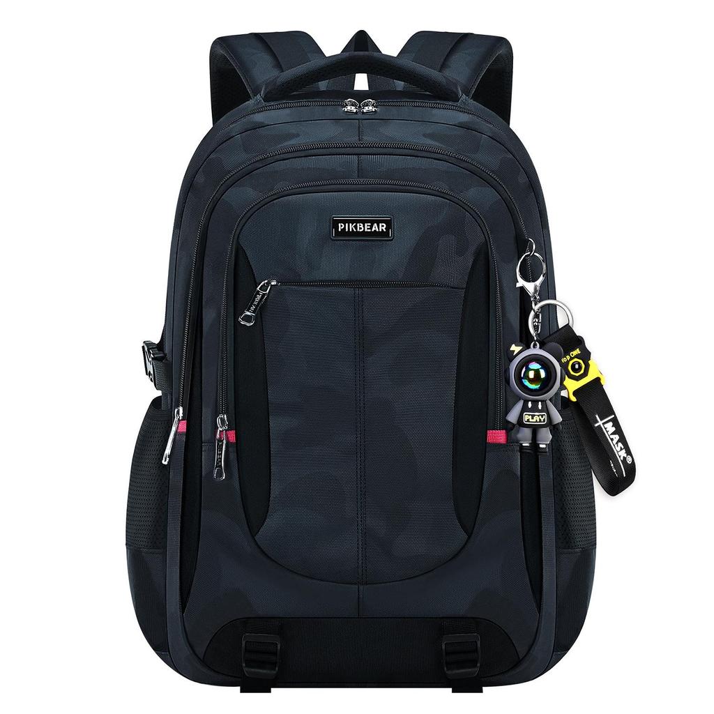 Camouflage Ergonomic Backpack for Students - Large Capacity, Spine Protection, Double Shoulder for Middle and High School Boys