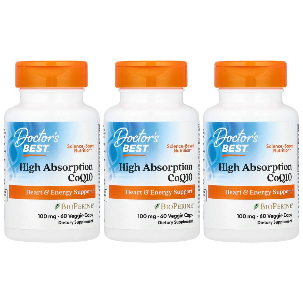 

Doctor s Best High Absorption CoQ10 100mg with BioPerine Veggie Capsules, 60 Count (3-Pack) 60 pcs - 3 ea