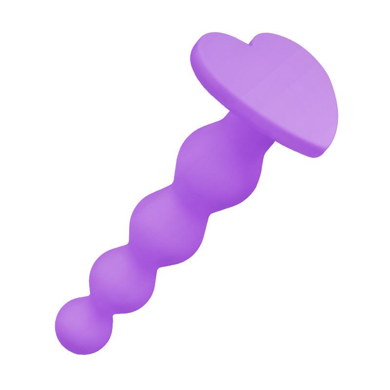 Heart-Shaped Silicone Anal Beads & Dilator for Beginners - Butt Expansion Tool.