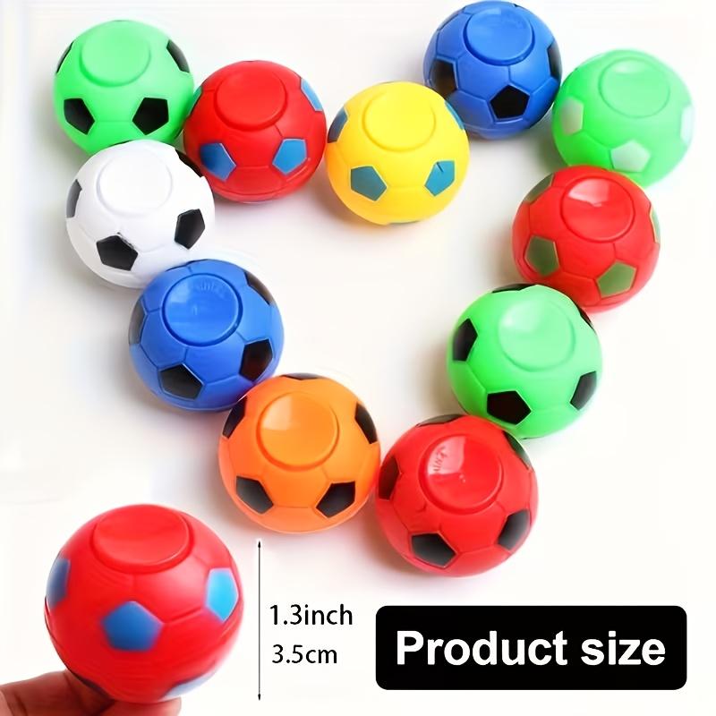 Mini Soccer Fidget Spinner Ball 1pc, Finger Stress Relief Toy, Party Prize Gift Bag Filler, Classroom Reward for Kids