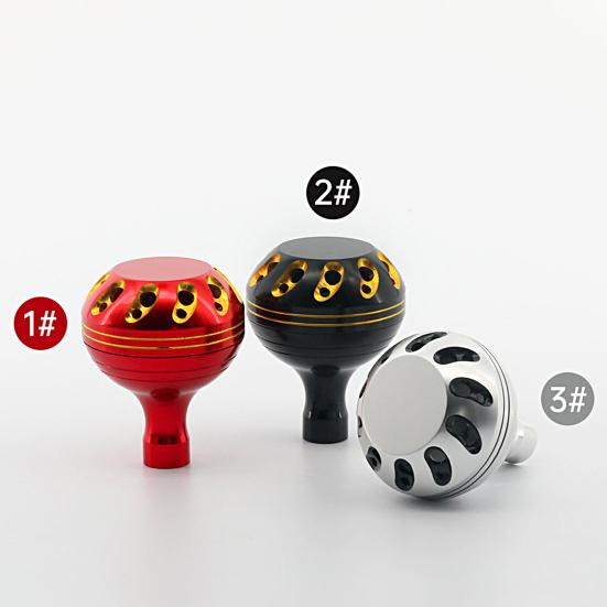 Fishing Reel Handle Knob Hollow Out Spherical Strong DIY Ultralight Modification Aluminium Alloy Wear-resistant Spinning Reel Grip Knob Fishing