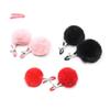 1Pair Bondage Bowknot Nipple Clamps with Small Bell Sexy Metal Breast Stimulation Exotic Accessory Hairball for Women's Sensatio