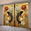 2 buc Perdea Imprimată cu Model Auspicios Koi pentru Decor Acasă - Tratament pentru Fereastră cu Buzunar pentru Bară pentru Dormitor, Birou, Bucătărie