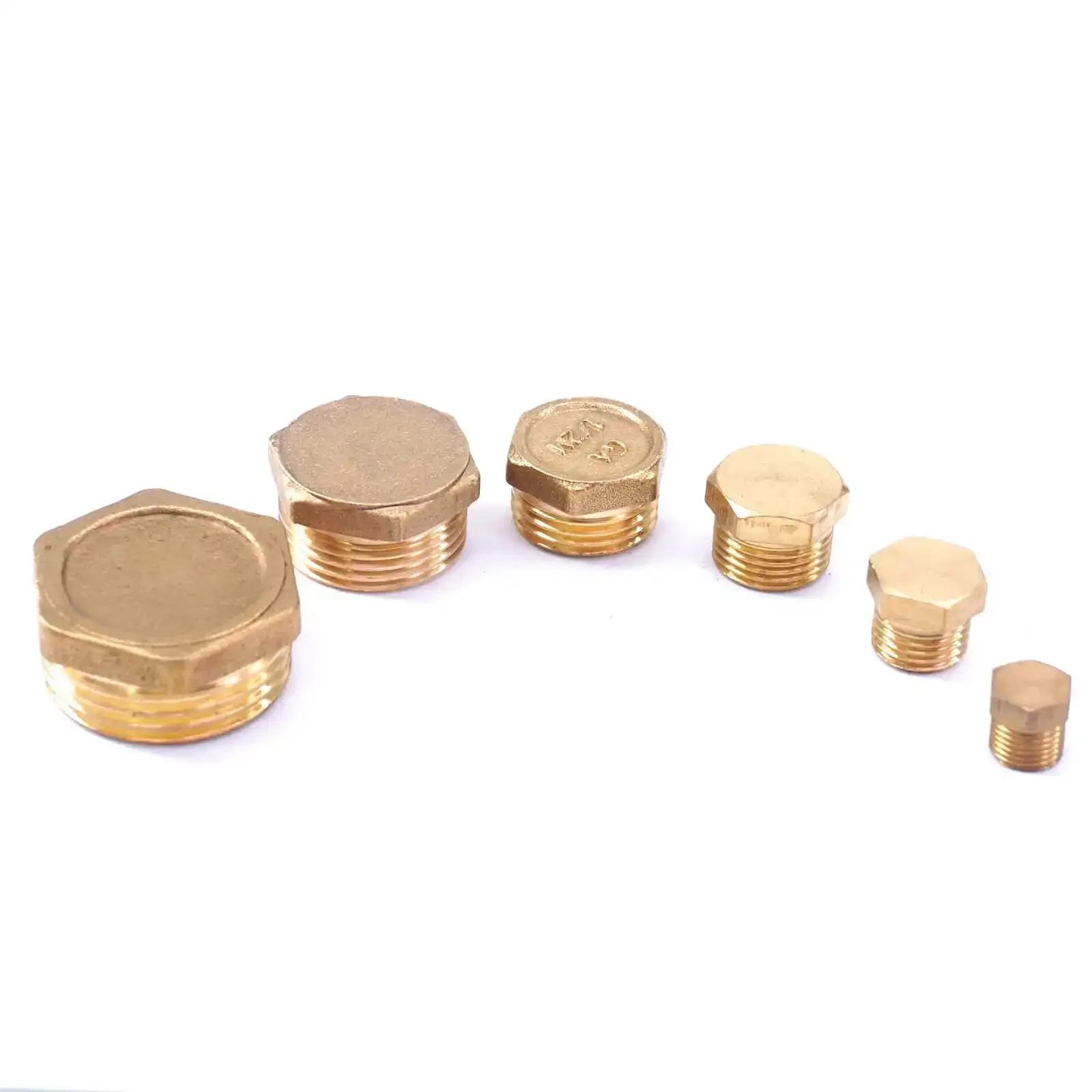 

M5 M6 M8 M10 M12 Male Brass Pipe Countersunk Plug Hex Head Socket End Cap Stopper (Brass,M10x1) латунний