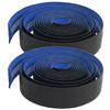 Punching Style 1Pair Road Bike Handlebar Tapes NonSlip Bicycle Handle Bar Wrap Belt(Black Blue )