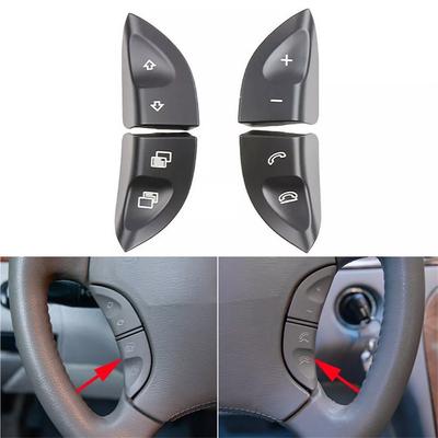 1 Pair Steering Wheel Control Button Switch Cover Black For Mercedes W220 W215 2208210679
