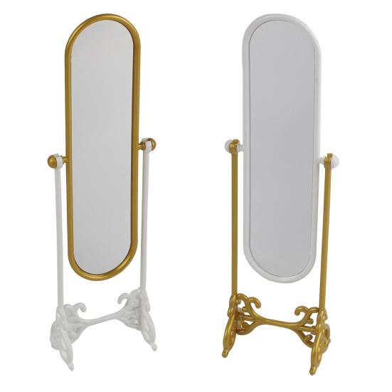 Miniature Mirror Lightweight Eye-catching Plastic Home Furnishings Dollhouse Mirror for Micro Landscape