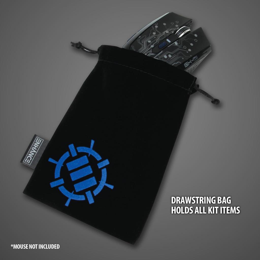 ENHANCE O Rings Mechanical Keyboard Dampener - Quiet Switch Dampeners Kit 50A Clear (140pcs), Keycap Puller, Keyboard Brush, Cloth and Accessory Bag