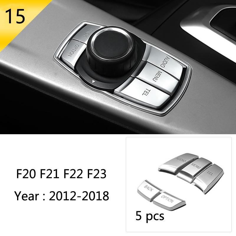 For BMW 1 2 Series F20 F21 F22 F23 Carbon fiber Car Control CD Panel Cover Trim Air conditioning Outlet Frame Decoration Sticker LNYCP1