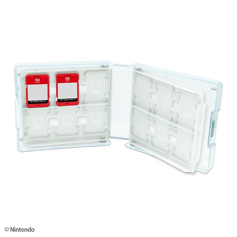 [Nintendo Licensed Product] Nintendo Switch 2 Card Case with 24 Card Pockets, White