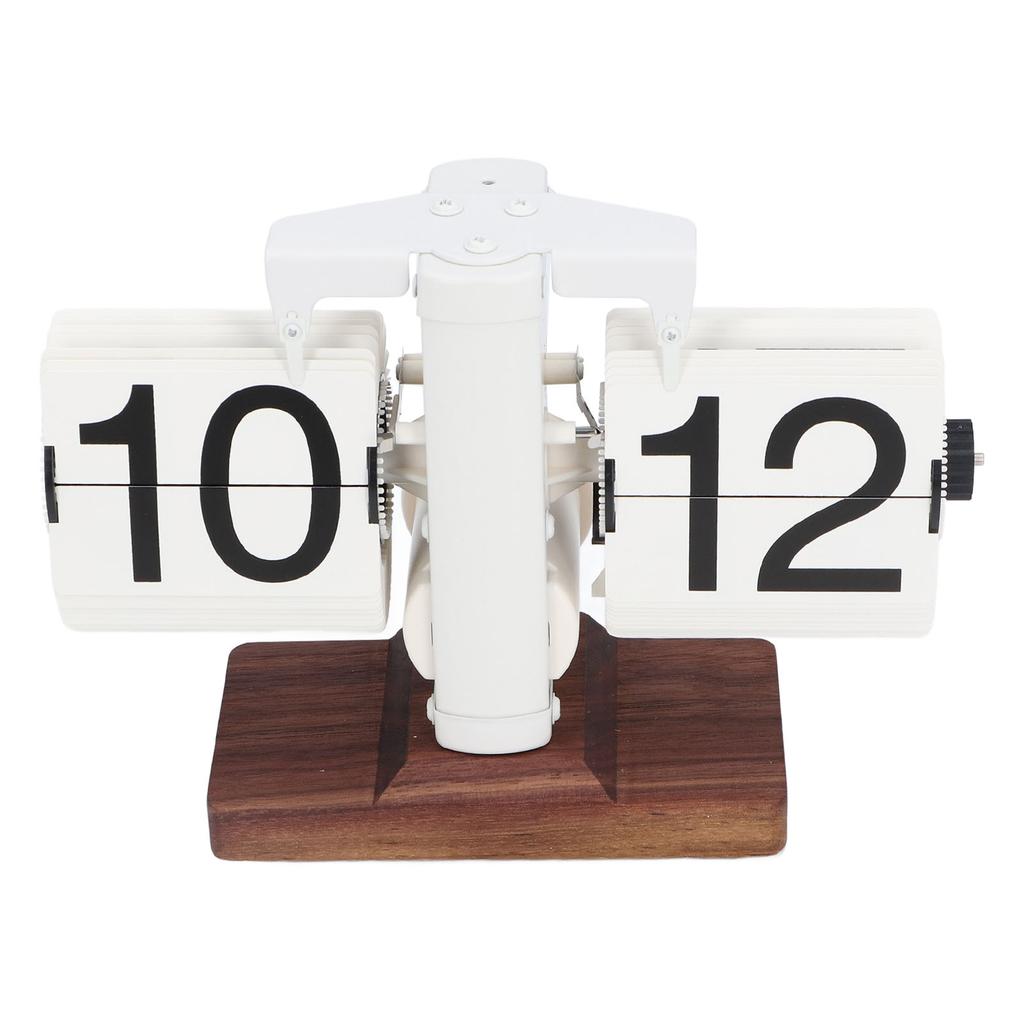 24H Vintage Flip Down Clock Minimalism Single Sided Retro Automatic Page Turning Clock Mechanical Flip Digital Clock for Home