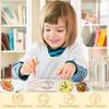 12 Pack Wooden Tops Set, Kids Craft Painting Toys, DIY Wood Spinning Tops for Boys and Girls Ages 5-9, Birthday Craft Kit