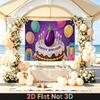 Party Backdrop Birthday Purple Photo Booth Background Front Door Decor