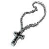 Women's Retro Tin Foil Cross Pendant Necklace - Hip Hop Cool Sweater Chain with Niche Design.