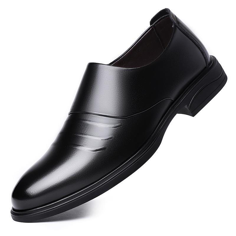 2025 Autumn New Men's Business Dress Leather Shoes Men's Leather Breathable Pointed Single Shoes Glove Men's Shoes 906