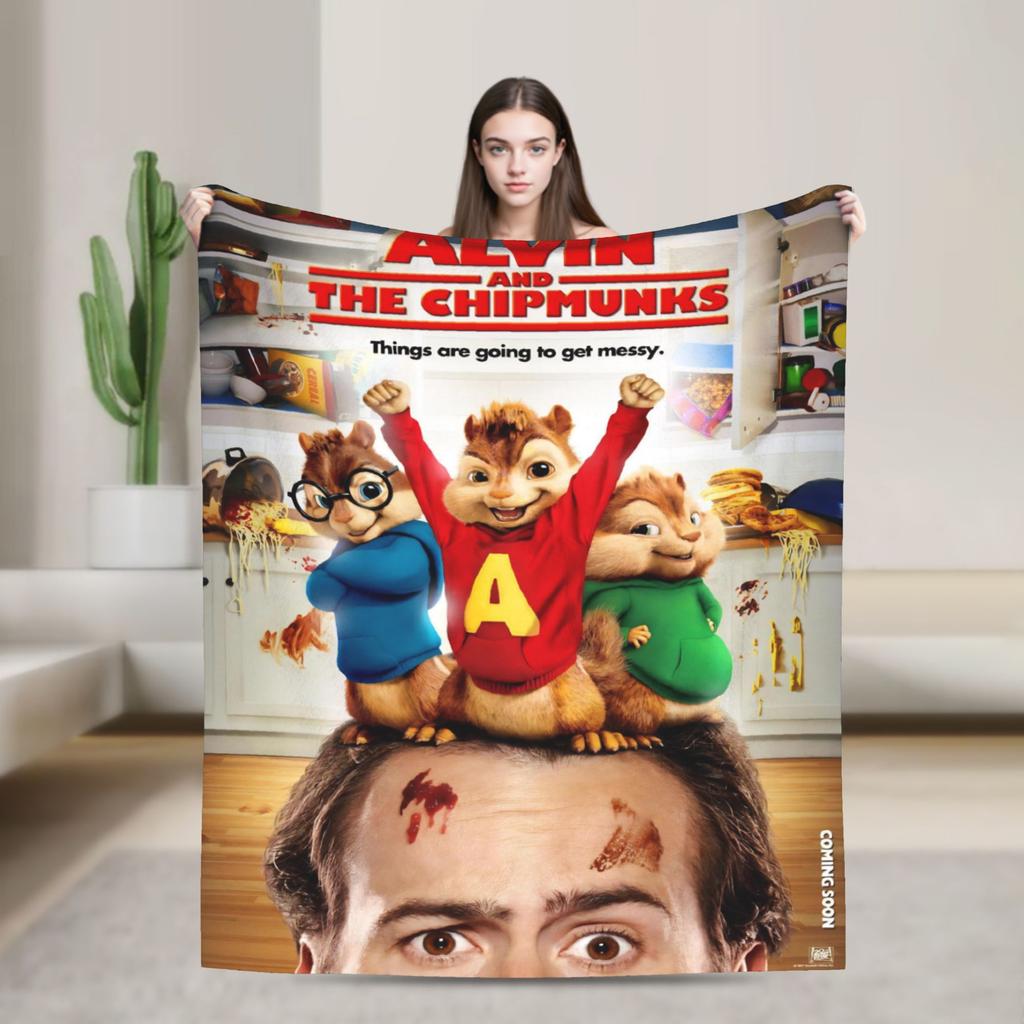 Alvin and the Chipmunks Blanket Multi-size Cozy and Lightweight  Throw Blankets for Couch Sofa and Bed
