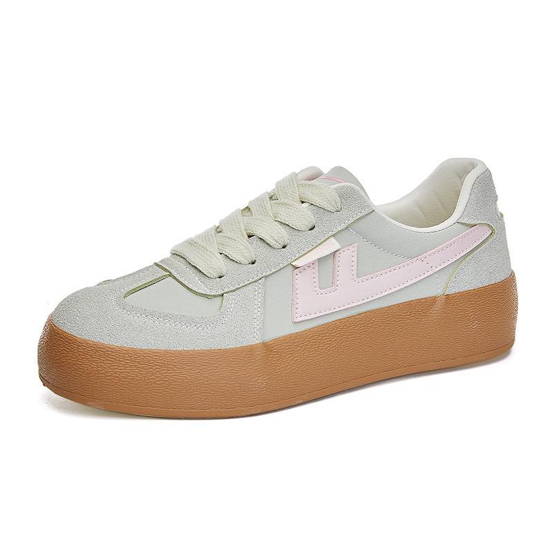 Simple Mint Green Casual Shoes Low-top One-pedal Comfortable and Comfortable Student Shoes Literary and Artistic Fan Thick Baseplate Shoes Women