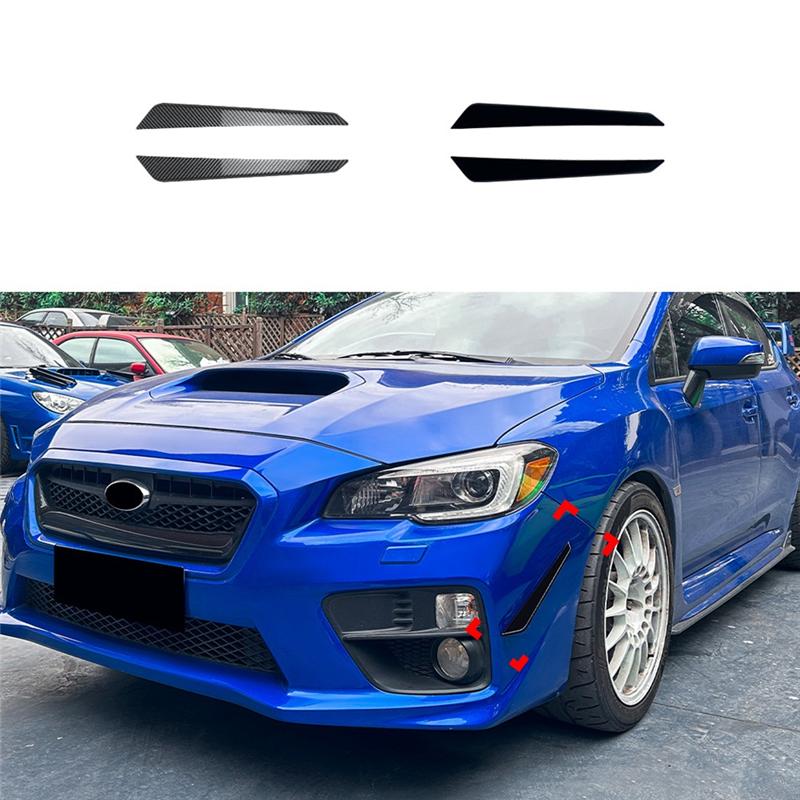 

Car Front Bumper Side Splitter Spoiler Fog Lamp Side Spoiler Trim For Subaru WRX STI VA 2015-2025 Glossy Black