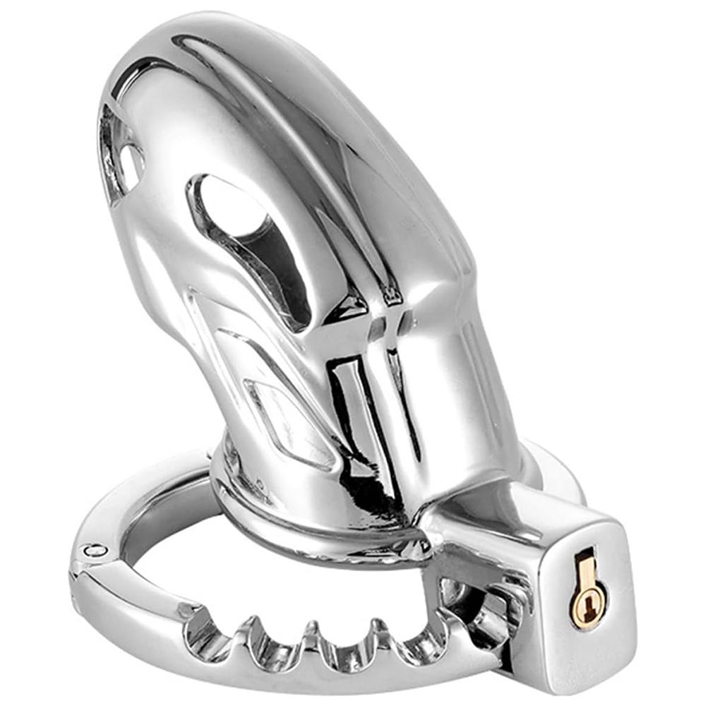 2026 New Upgrade One-Piece Adjustable Snap Ring Metal Chastity Cage Men's CB Cock Cage SM Aluminum Alloy Urethra Lock Device Toy