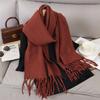 New Winter Scarf For Women Long Warm Cashmere Scarves Hijab Solid Lady Shawl Wrap Female Pashmina Bandana Head Scarfs