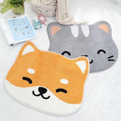 Plush Cartoon Imitation Cashmere Irregular Bathroom Absorbent Mat
