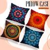 Home Decor Colorful Mandala Pattern Digital Printed Pillow Covers Pattern Cushion Cover Suitable for Sofa Bedroom Car Pillow