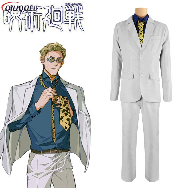 Disfraz Cosplay Kento Nanami Pelucas Gafas Traje para Hombre Anime Halloween Fiesta de Navidad Uniforme Peluca Atuendo