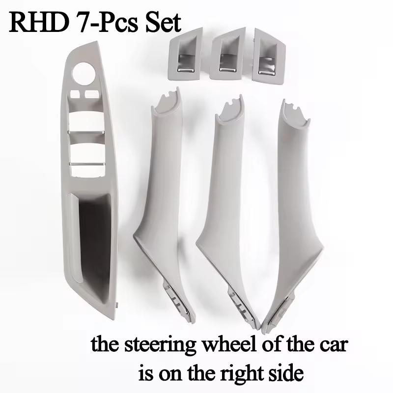Carbon Fiber Inner Handle for F10 F11 F18 BMW 5 Series Armrest Pull Trim Cover 7 Pcs Set 51417225875 51417261933 51417225879