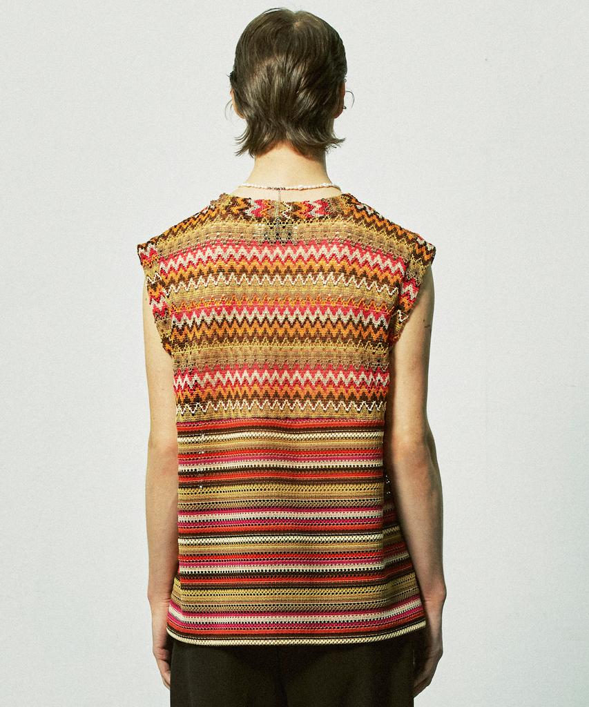 Ssy Havana Beach Knit Vest Sunset