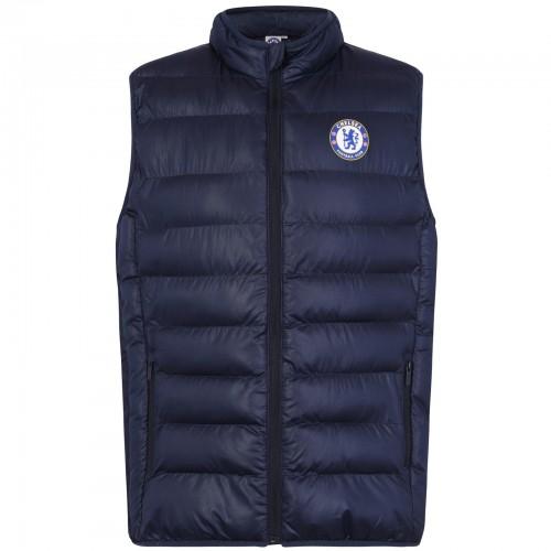 Chelsea FC Mens Quilted Padded Gilet