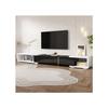 Meuble TV - MUVOE - Longueur variable 140-260 cm - Fonction pivotante - Marbre blanc - Design contemporain