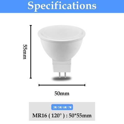 2 STK LED Strahler MR16 GU5.3 Niederdruck AC/DC 12V 3W 5W 6W 7W Abstrahlwinkel 120 Grad Superhell, Warmweiß