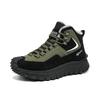Plus-Size Men's Fleece-Lined High-Top Winter Snow Boots, Non-Slip, Wear-Resistant Martin Style.