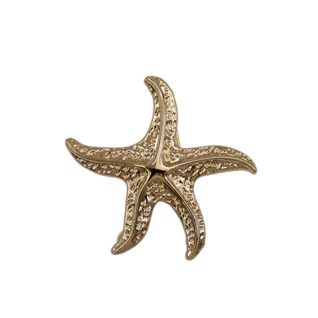 Electroplated Starfish Pendant - 54mm Retro Alloy Ocean Jewelry Accessory