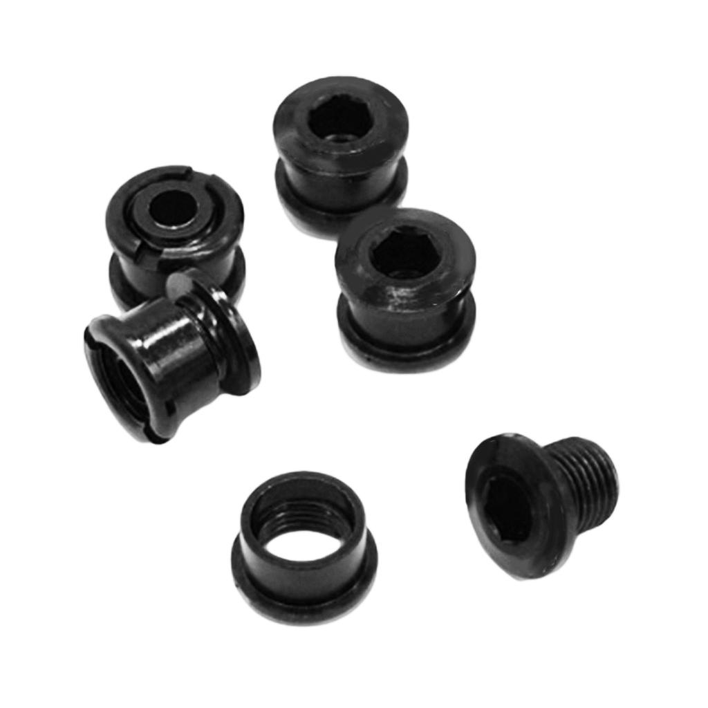5pcs Aluminum Alloy Bike Chainring Bolts Replacement Single Chainwheel Bolts Nut for Outdoor Mountain Road Bicycles