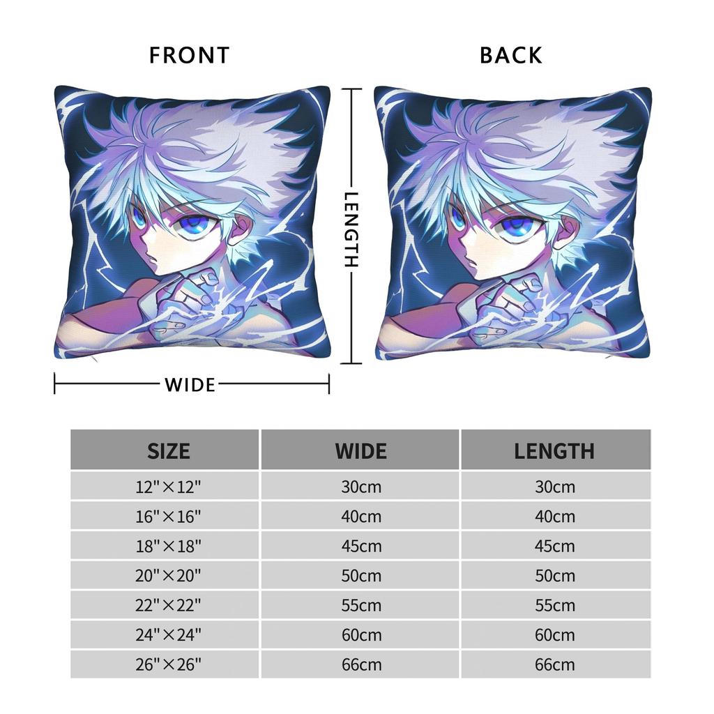Anime Killua Zoldyck Pillow Case Vintage Pillow Cover Comfy Pillowcases For Sofa Home Decor