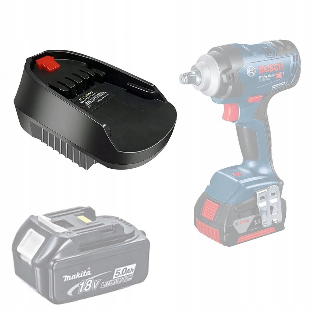 Rosfix Adapter für Makita 18V Akku auf Bosch – Kompatibilität mit Akkus BL1830–BL1860 | Robuste Konstruktion | Einfache Montage