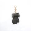 Snow Pu Leather Pendant Fluffy Winter Plush Keyring Fashion Bag Pendant  Gifts