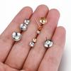 50pcs 3-8mm Stainless Steel Ear Studs Base for Pearl Earrings Earring Base for Jewelry Making DIY Gold Color Accessories
