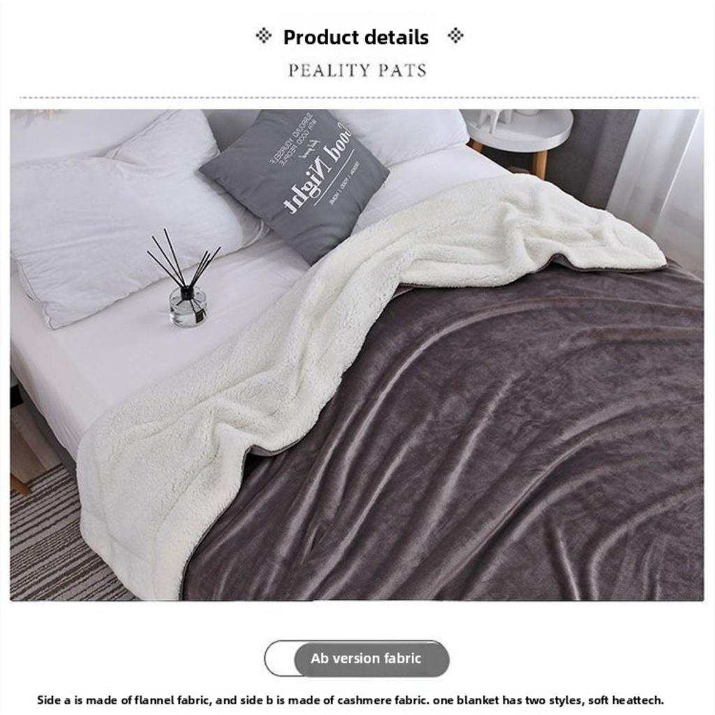 Lamb Fleece Blanket, Quilt, Coral Fleece Bed Sheet, Falei Fleece Small Blanket, Thickened and Warm