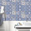 Blue and White Porcelain Tile Sticker 24pcs Self Adhesive Home Kitchen Smooth