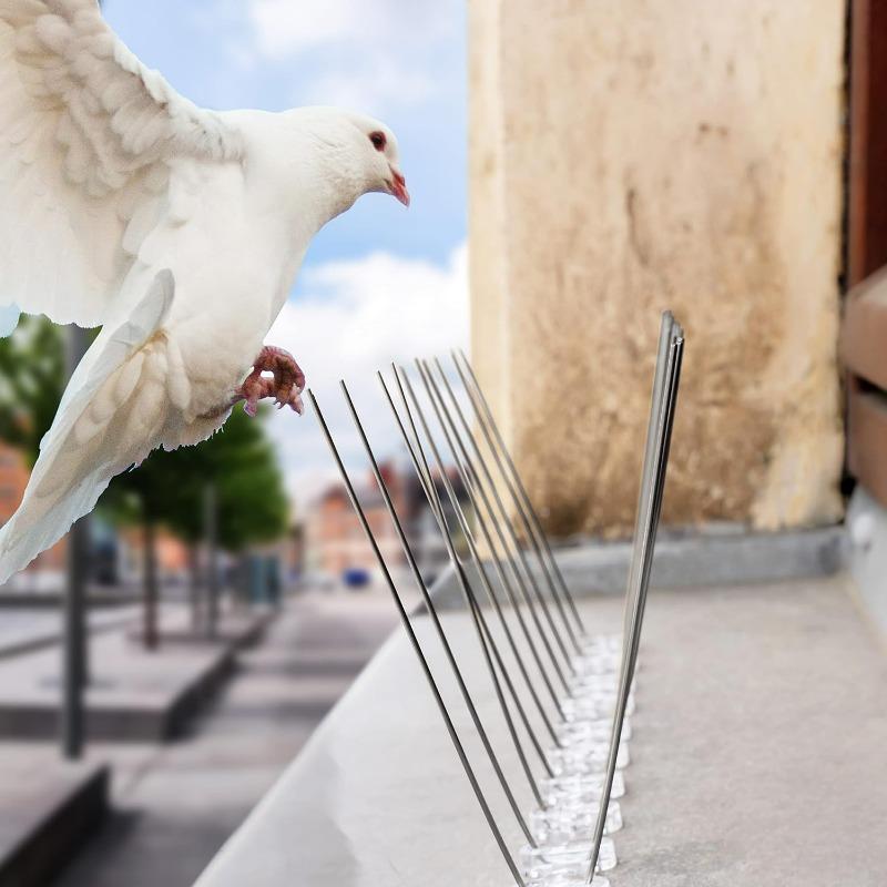 10/1PCS Pigeon Spike Deterrent Anti Bird Pigeon Squirrel Cats Repellent Stainless Steel Bird Repeller Set for Garden Fence Roof