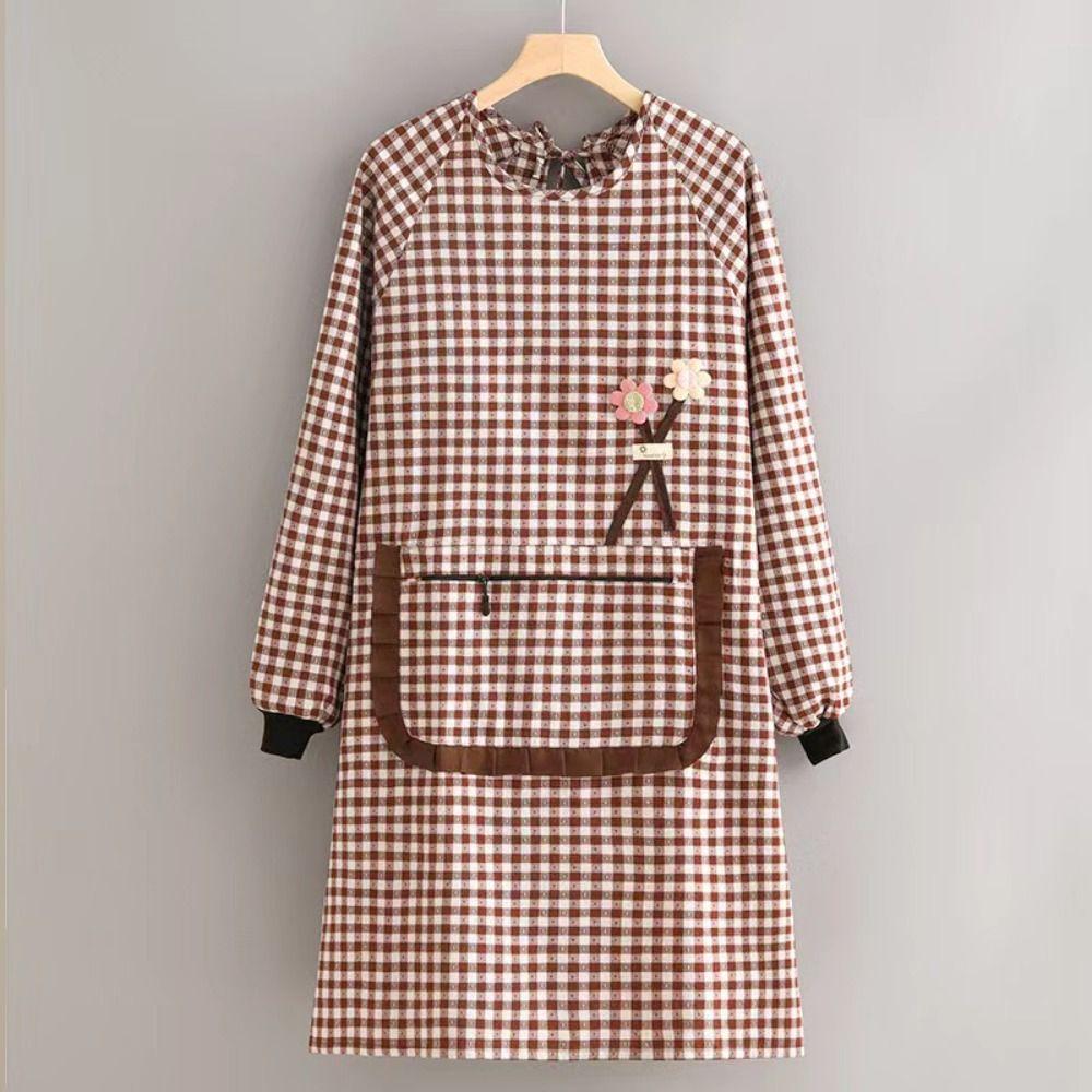 Breathable Smock Apron Dirt-resistant Overalls Apron Fashion Kitchen Cooking Apron  Home Cooking