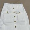 High-waist Button-up A-line Knit Skirt for Women - 2025 Autumn/Winter Collection